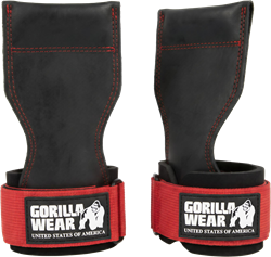 Gorilla Wear Lifting Grips - Zwart/Rood