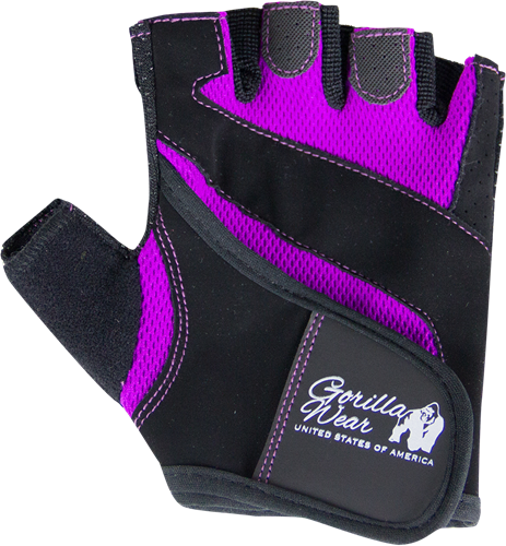 Gorilla Wear Womens Fitness Gloves - Fitness Handschoenen - Zwart/Paars