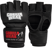 Gorilla Wear Berea MMA Handschoenen (Zonder Duim) - Zwart/Wit - M/L