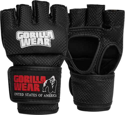 Gorilla Wear Berea MMA Handschoenen (Zonder Duim) - Zwart/Wit