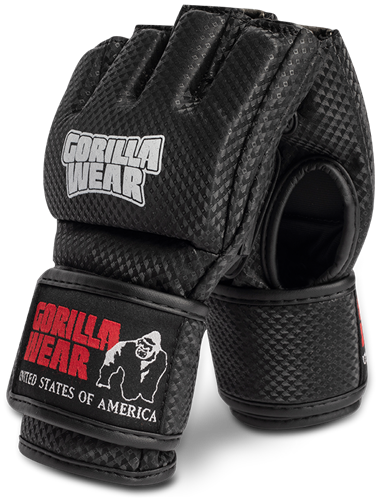 Gorilla Wear Berea MMA Handschoenen (Zonder Duim) - Zwart/Wit-2