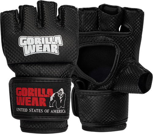Gorilla Wear Manton MMA Handschoenen (Met Duim) - Zwart/Wit