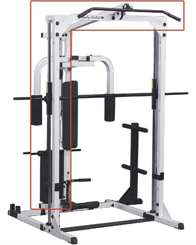 Body-Solid Grey Linear Bearing Smith Machine - Lat Attachment Uitbreiding