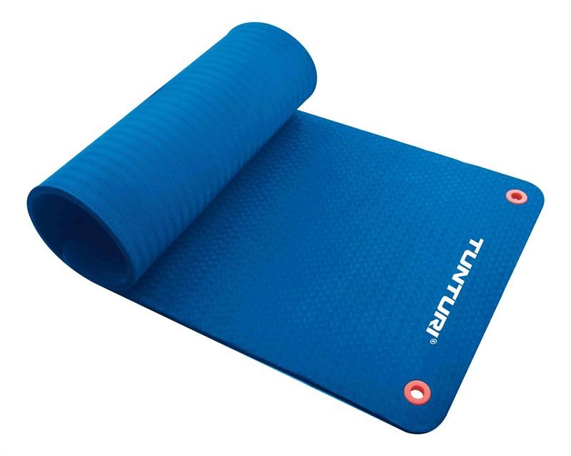 Tunturi Fitnessmat Pro 180 x 60 cm Blauw met grote korting