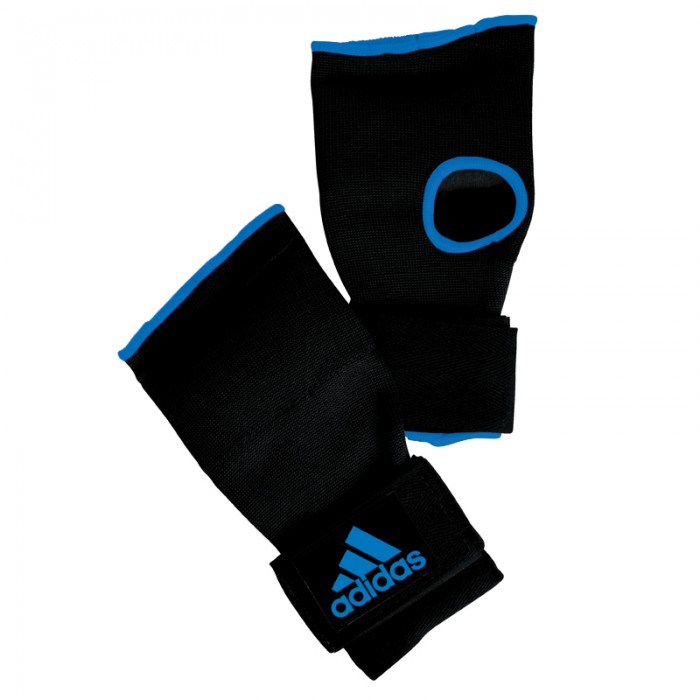 Adidas Gevoerde Binnenhandschoen met Bandage - Zwart/Blauw - S |  Fitwinkel.nl
