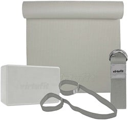VirtuFit Premium Yoga Set - 4-Delig - Natural Grey