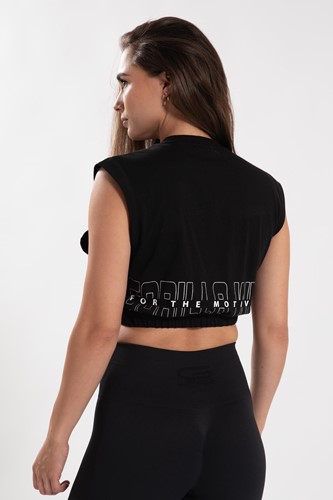 Gorilla Wear Albion Oversized Crop Top - Zwart-2