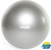 VirtuFit Anti-Burst Fitnessbal Pro met Balhouder - Grijs-2