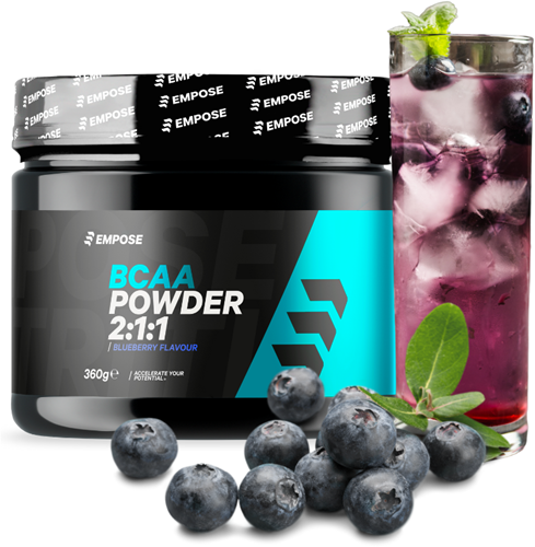 Empose Nutrition BCAA Poeder - Aminozuren - 360 gr - Blauwe Bes