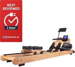 VirtuFit Elite Water Resistance Houten Roeitrainer - Hout/Oak - Gratis trainingsschema