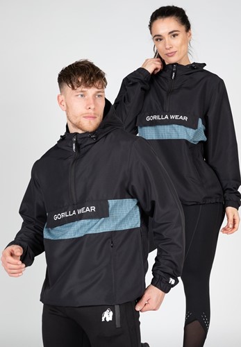 Gorilla Wear Bolton Windbreaker - Unisex Anorak - Zwart - S