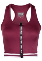 Gorilla Wear Mesa Zip Front Crop Top - Bordeauxrood