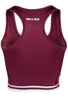 Gorilla Wear Mesa Zip Front Crop Top - Bordeauxrood