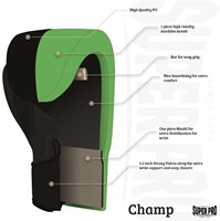 Super Pro Combat Gear Champ (Kick)Bokshandschoenen - Zwart/Roze