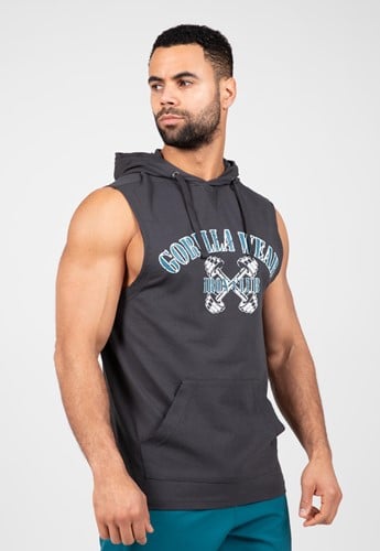 Gorilla Wear Chico Mouwloos T-shirt met Capuchon - Donkergrijs