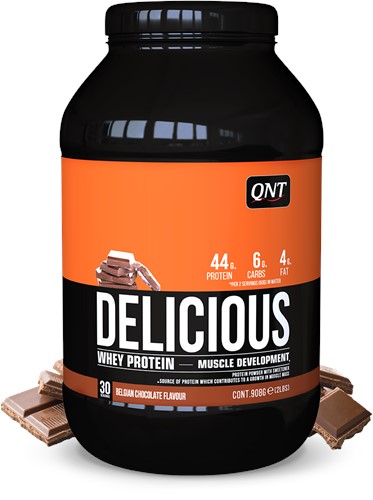 QNT Delicious Whey Protein - Eiwit Poeder - 908 gr - Belgian Chocolate