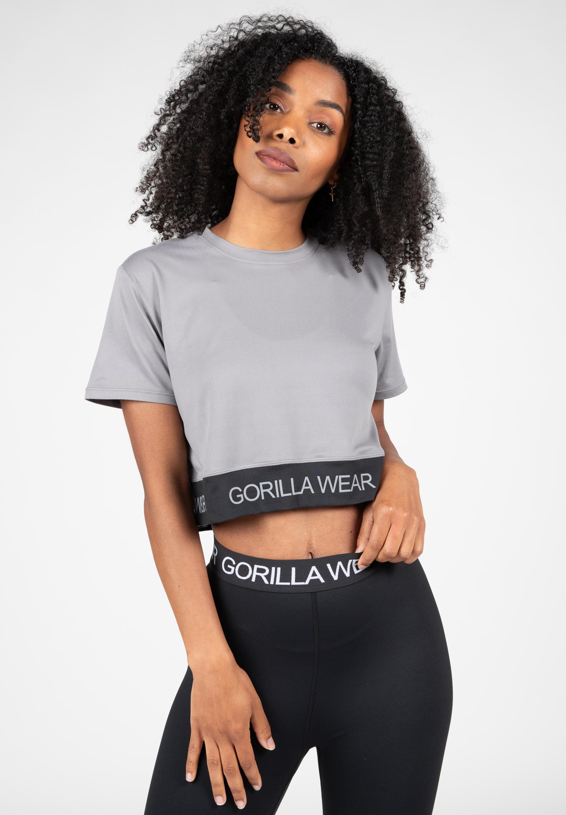Gorilla Wear Colby Cropped T-shirt - Grijs - M