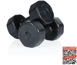 Gymstick Vinyl Dumbbell Set - 2 x 5 kg - Zwart