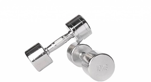 Lifemaxx LMX Verchroomde Dumbbellset - 2 x 8 kg