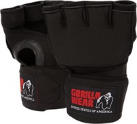 Gorilla Wear Gel Handschoenen met Omslag - Zwart/Wit - S/M