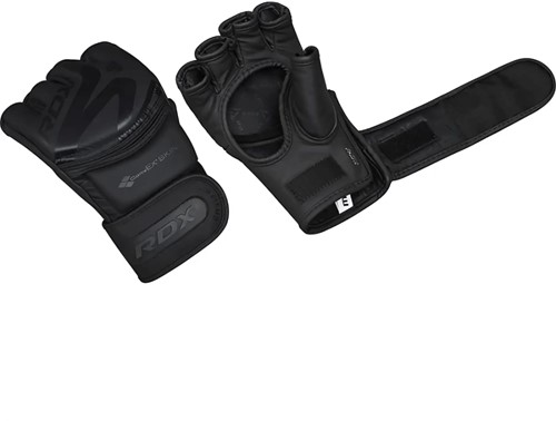 RDX Sports F15 Noir MMA Grappling Gloves - Zwart-2