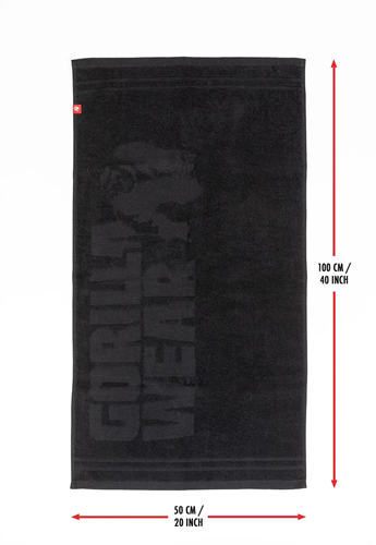 Gorilla Wear Handdoek - Zwart - Medium