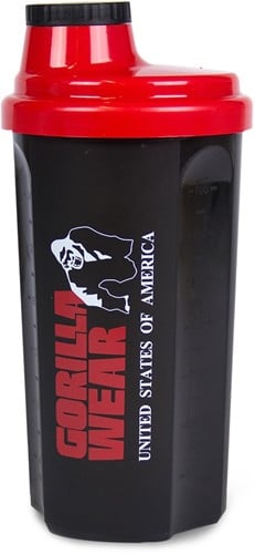 Gorilla Wear Shake Beker - 700 ml - Zwart/Rood