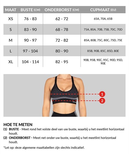 size chart sportbehas