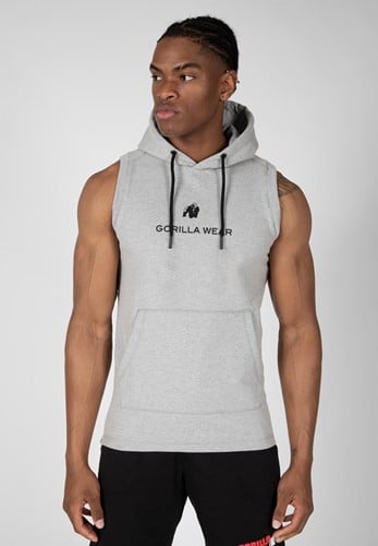 Gorilla Wear Lincoln Mouwloze Hoodie - Grijs