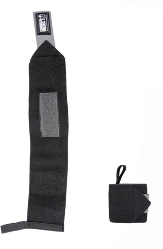 Gorilla Wear Basic Wrist Wraps - Zwart/Grijs-2