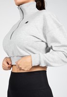 Gorilla Wear Ocala Cropped Half-Zip Sweatshirt - Grijs
