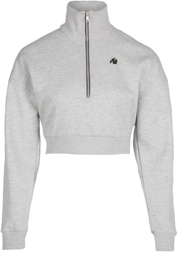 Gorilla Wear Ocala Cropped Half-Zip Sweatshirt - Grijs