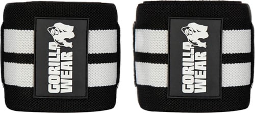 Gorilla Wear Elbow Wraps - Zwart/Wit - 120 cm