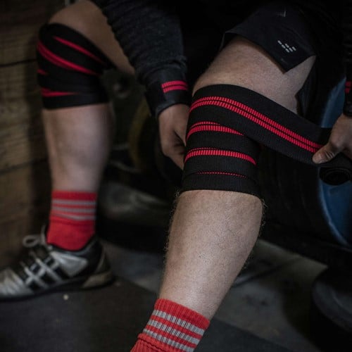 Harbinger Red Line Knee Wraps-2