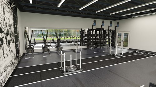 Centr x HYROX Perform Turf - 2 banen met eind zones - met logo-2