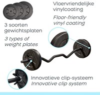 Iron Gym Verstelbare Curlstang Set - 23 kg - Zwart