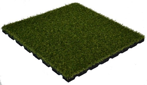 Bos Rubber Kunstgras Tegel - 100 x 100 cm - Groen