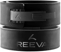 Reeva Lifting Belt van Zwart Leer - Verstelbare RVS Gesp - XL