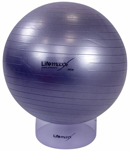 Lifemaxx Gymball - Anti-Burst Fitnessball - 65 cm - Zilver