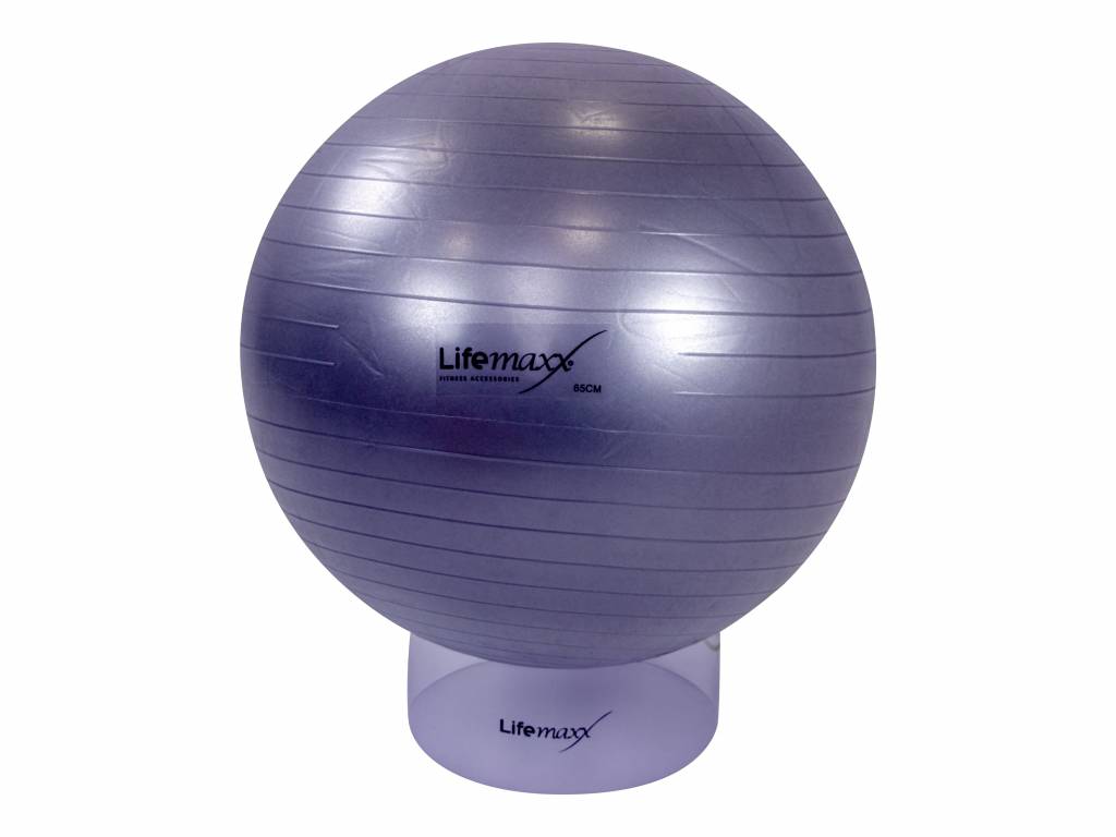 Lifemaxx Gymball - Anti-Burst Fitnessball - 65 cm - Zilver