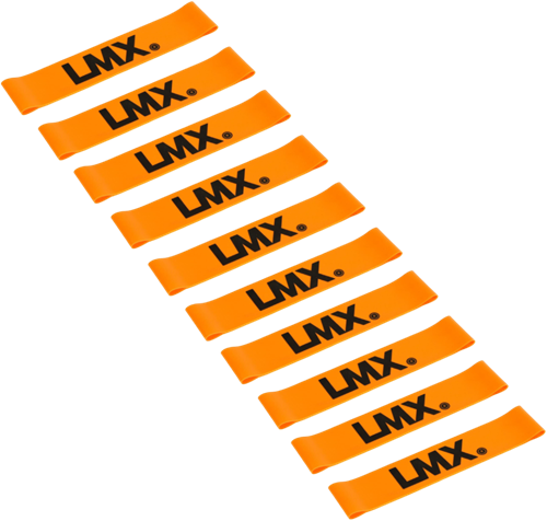 Lifemaxx LMX Mini Weerstandsband - Medium - Oranje - 10 stuks
