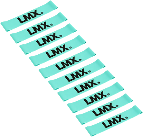 Lifemaxx LMX Mini Weerstandsband - Sterk - Blauw - 10 stuks