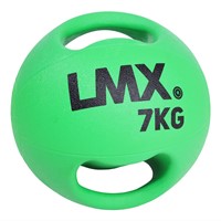 Lifemaxx LMX Medicijn bal - Double Handle Medicine Ball - 7 kg - Groen