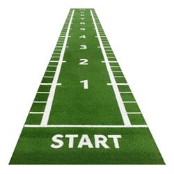 Lifemaxx Sprinttrack - Kunstgras - 1,5 x 11 m - Groen