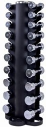 Lifemaxx Dumbbell Toren met Volledige Chroom Dumbbell Set - 1 t/m 10 kg