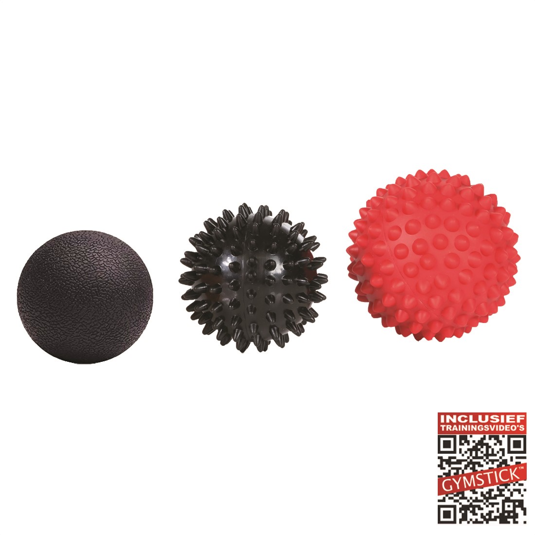 Gymstick Massage Bal Set - 3 Stuks - Met Online Trainingsvideo's