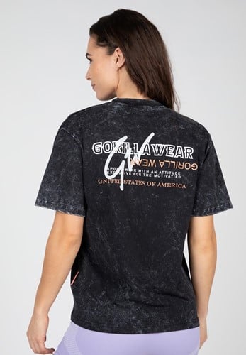 Gorilla Wear Medina Oversized T-shirt - Washed Zwart - XS