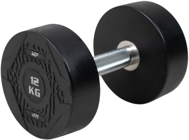 Muscle Power Ronde Dumbbell Rubber Per stuk 12 kg