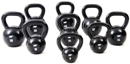 Muscle Power Gietijzeren Kettlebell - Zwart - 16 kg-2
