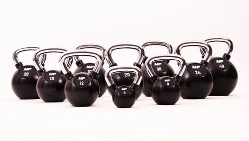 Muscle Power Rubberen Kettlebell - Zwart - 20 kg-2